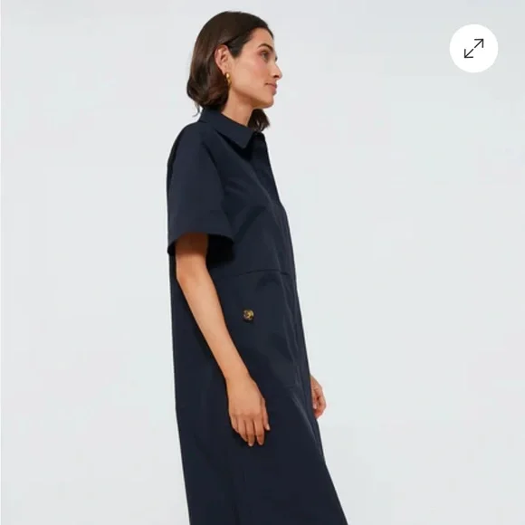 Navy Jaqueline Shirt Maxi Dress - Picture 4 of 10